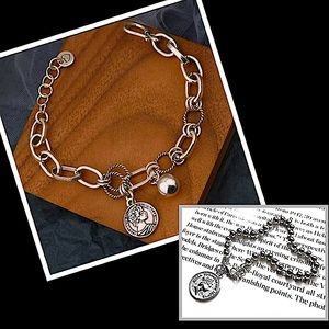 STERLING SILVER COIN BRACELET SET